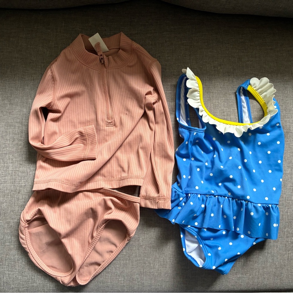 Set of 2 Swimsuits Toddler Girl